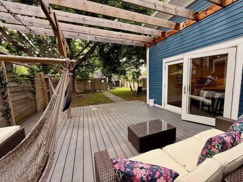 Your sunny private deck and yard!