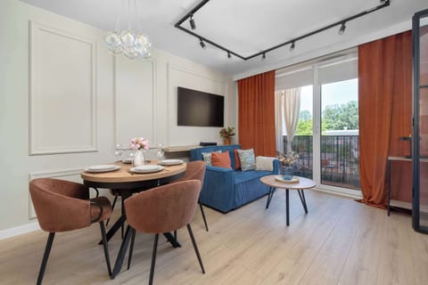 Stylish living room with a comfortable sofa.