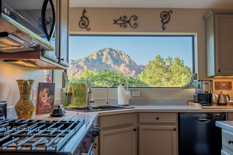 You may look forward to washing dishes here. filtered water at the sink.