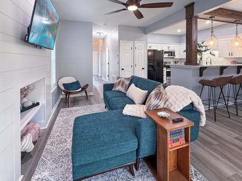 Open floor plan downstairs allows for clear lines of sight