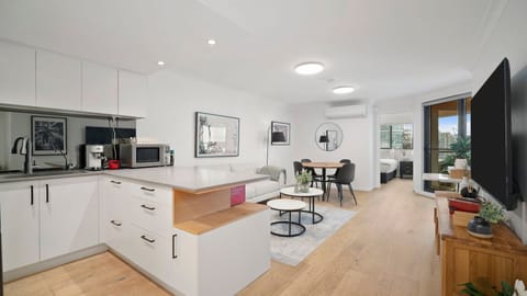 Open-plan living with seamless flow from kitchen to lounge.
