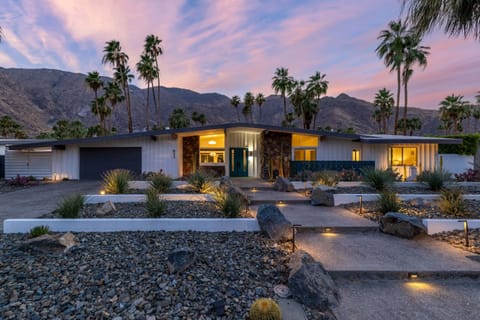 Mid-Century Modern 4 bed/4 bath home with a private pool and spa.