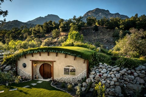 The Haven Hole, a story book,  fairy-tale, whimsical earth-berm retreat on River