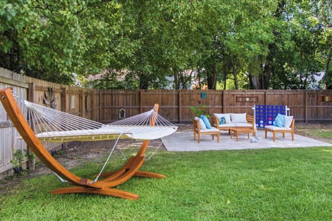 The private backyard oasis awaits. Lounge, nap, or play in the fully fenced yard