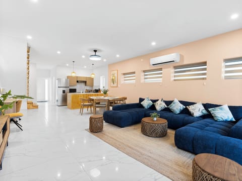 Sink into the Massive Sectional and Enjoy the Cool AC after a Beach Day