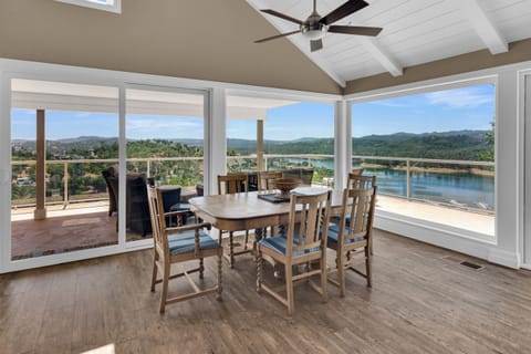 Wake up to panoramic Lake Nacimiento views while enjoying your morning coffee