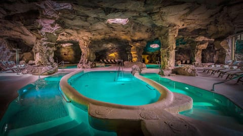 5 indoor pools, seasonal outdoor pool, pool umbrellas, sun loungers