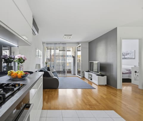 Apartment, Balcony, City View | Living area | Flat-screen TV
