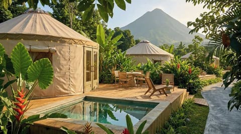 Arenal Yurts, with volcano view