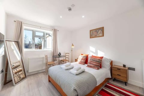 Sleep in this bright and modern bedroom
