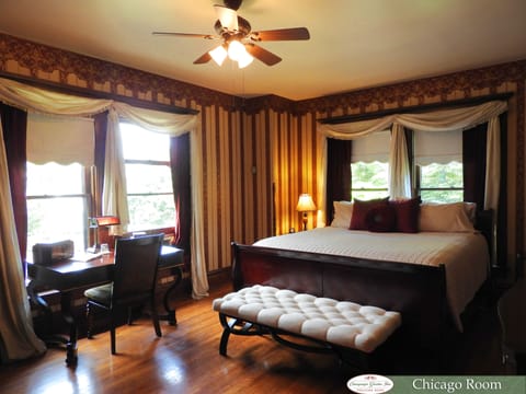 Chicago Room (2nd Floor) | Premium bedding, pillowtop beds, rollaway beds, free WiFi
