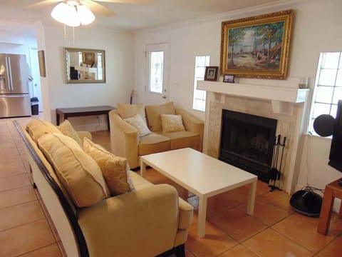 Fireplace Seating Area with Coffee Table Gathering Space