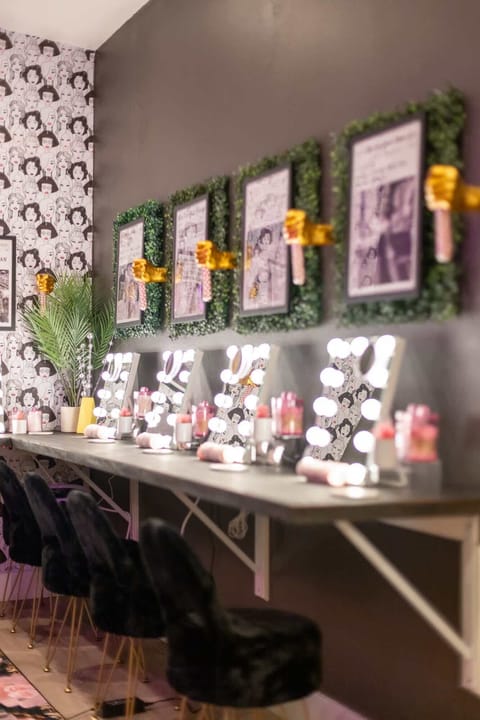 Whether you are prepping for a wedding or a night on the town, our dedicated vanity bar offers a professional-grade experience.