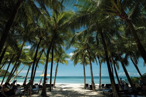 Beach nearby, white sand, free beach shuttle, sun loungers