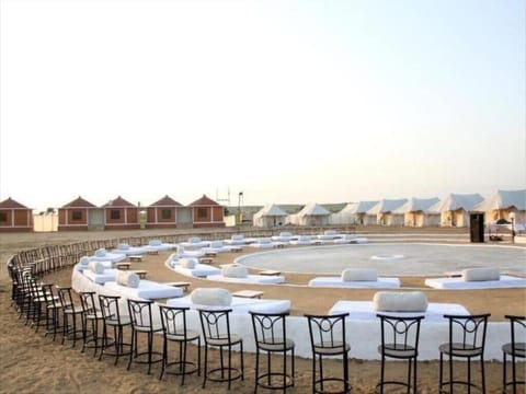 Outdoor banquet area