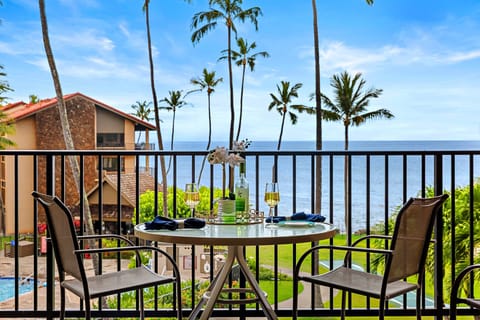 Enjoy outdoor dining with breathtaking views of the Pacific Ocean.
