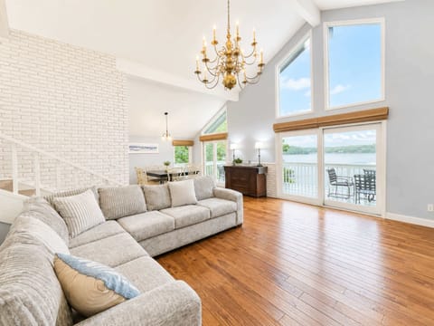 Curl up in the airy living room & stream your favorites on the smart TV​