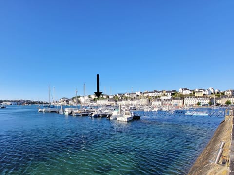 Building on the harbour in the town centre