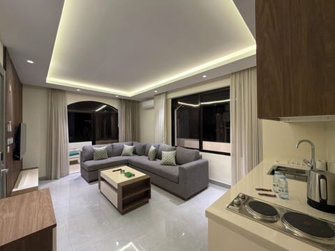 Apartment, 1 Bedroom, Accessible, Smoking | Living room