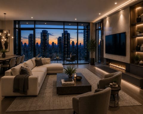 Apartment, City View | Living area