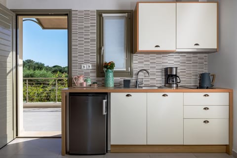 Dione Premium Sea View Apartment | Private kitchen | Fridge, coffee/tea maker, electric kettle