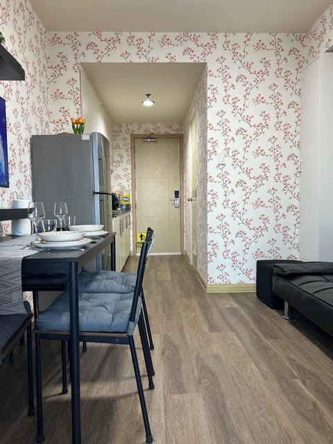 The interior of the condo