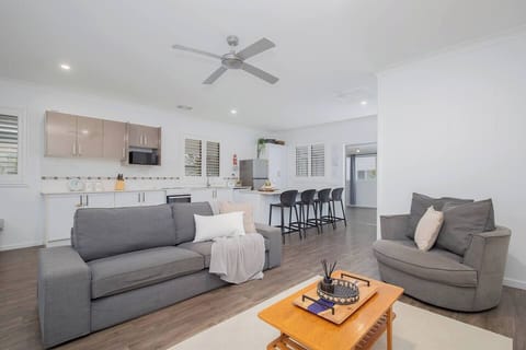 The welcoming open-plan layout makes it easy to gather, connect and enjoy time together throughout your stay.