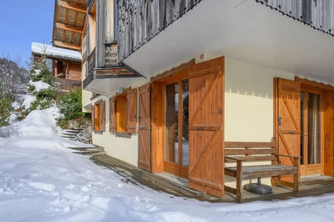 Exterior of Apartment - snow covered decking area