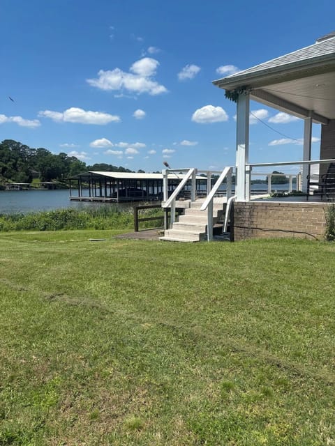 Lake side entrance to outside deck area