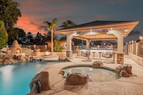 Outdoor Fenced Pool Area
Kiddie Pool
Nest Chairs
Outdoor Kitchen Ramada
Fires