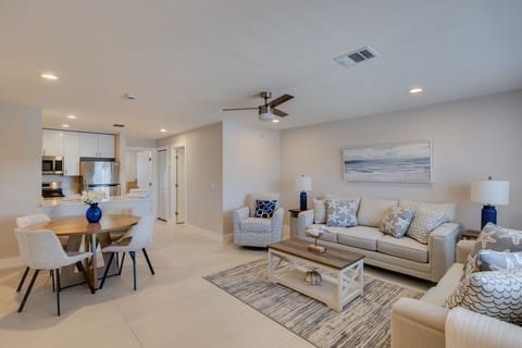 Large living room with queen sleeper sofa