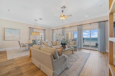 Relax in a spacious great room with natural light and beautiful Atlantic Ocean views.