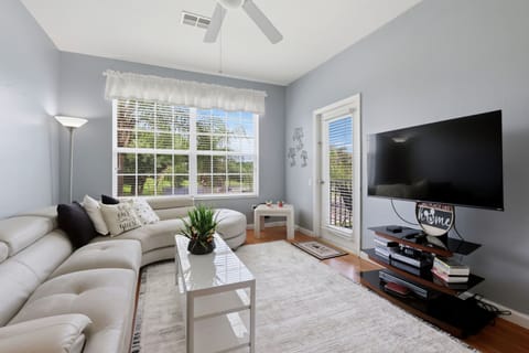 Relax after the parks with comfortable seating and a large TV