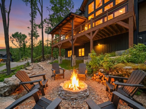 Mountain View from the Fire Pit at Twilight