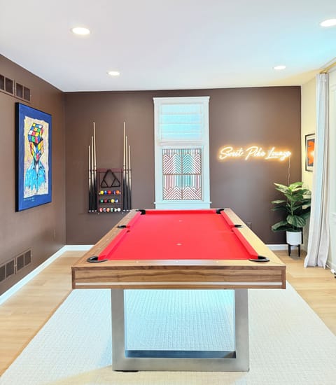 Game Lounge - Pool table located across from the dining area.