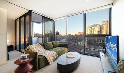 Bright and cozy living area for relaxing