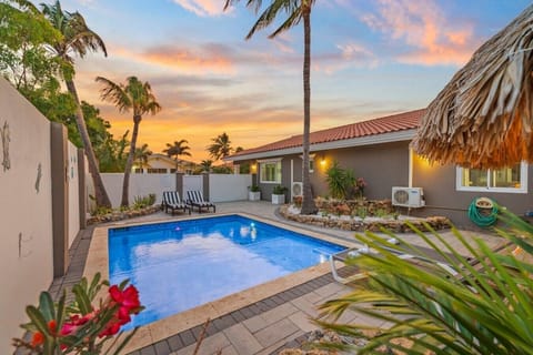 Private pool oasis perfect for sunny Aruba days and relaxing sunset evenings.