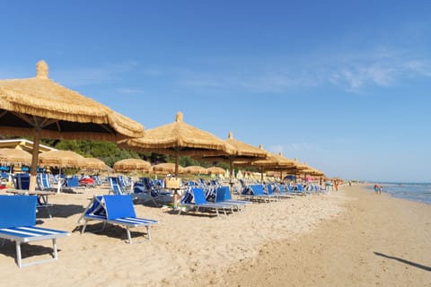 Private beach nearby, sun loungers, beach umbrellas, beach bar