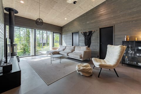 Villa, 4 Bedrooms, Sauna, Slope side | Living area | 60-inch TV with cable channels, fireplace