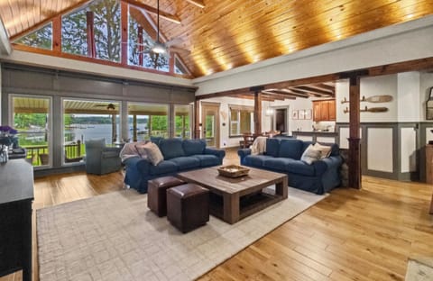 Open living space - living room, dining and kitchen area