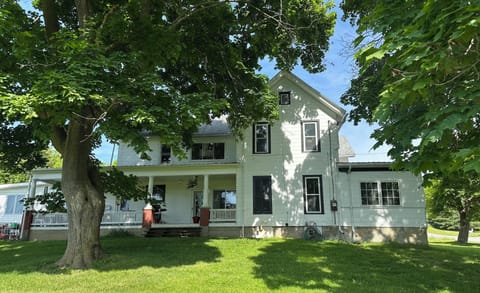 View of the front of the house - porch side
