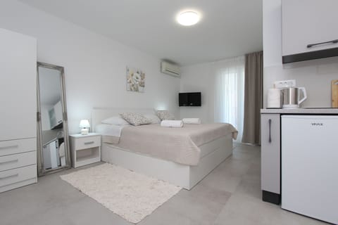 Studio | Private kitchenette | Electric kettle, freezer