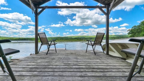 Start your morning with stunning lakefront views from the dock.