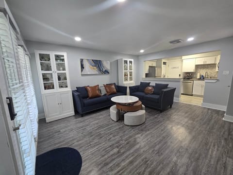 Stylish North Dallas retreat with designer furnishings and thoughtful amenities.
