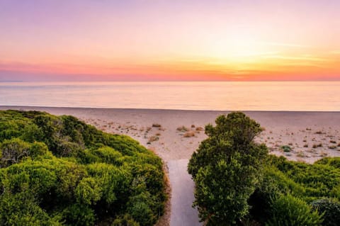 Sunset Views Over the Beach and Mediterranean Landscape