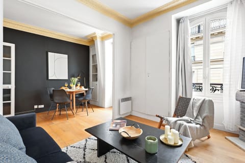 The open-plan living and dining area