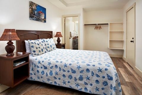Recharge in a calm bedroom with lamps and easy storage.