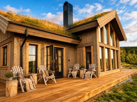 Beautiful cabin in Lia with mountain and lake views