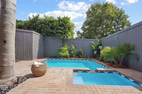 Home B | Private Outdoor Area | Heated Pool + Spa | Outdoor Dining Seats 8 & Gas Grill | First Floor