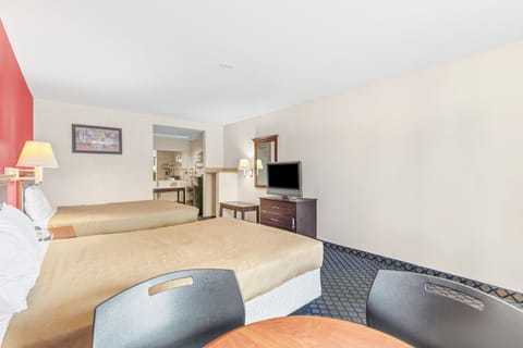 Room, 2 Queen Beds, Smoking | Desk, free WiFi, bed sheets, alarm clocks